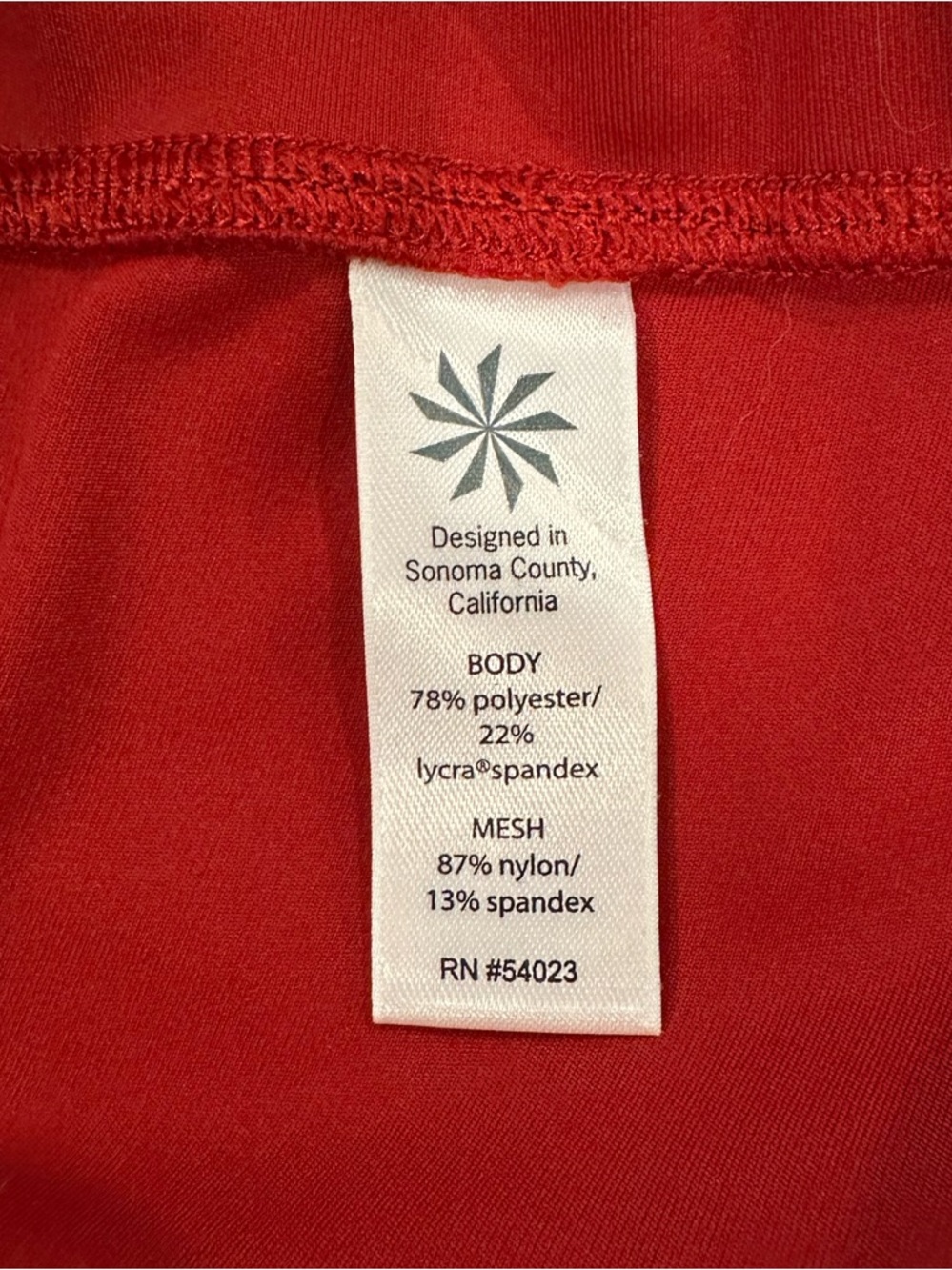 Athleta Aura Sonar Capri Leggings Red Mesh High Rise M - Picture 6 of 10